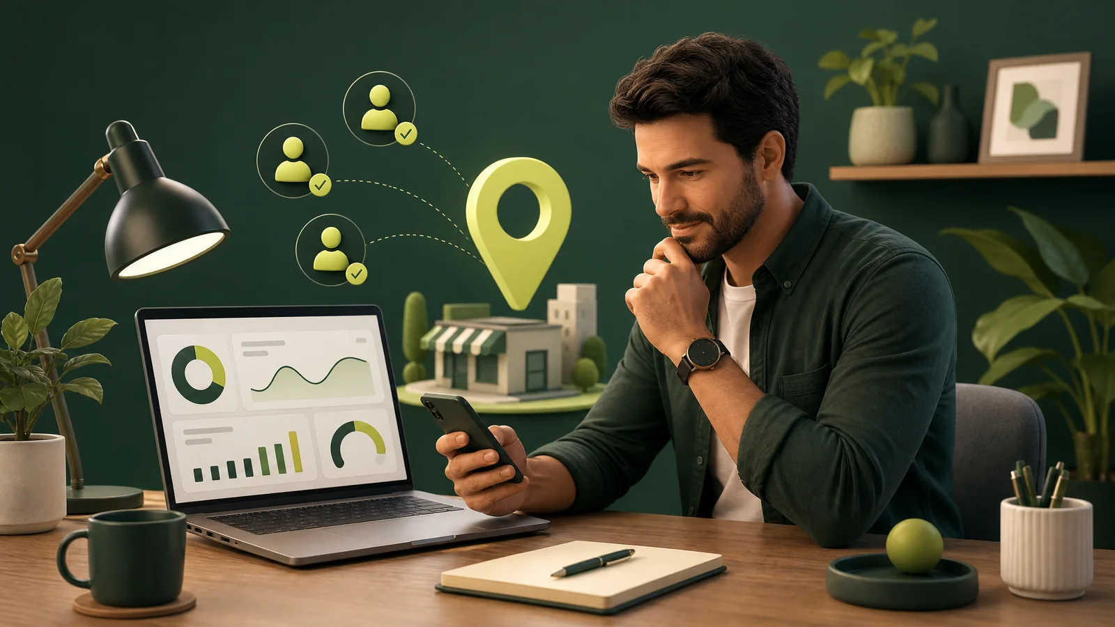 Tráfego desqualificado no Google Ads: profissional analisa anúncios, gráficos e a qualidade dos contatos.